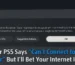 PS5 Controller Beside A TV Showing A Playstation Server Connection Error